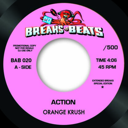 orange krush - action - breaks & beats - funk 7" vinyl