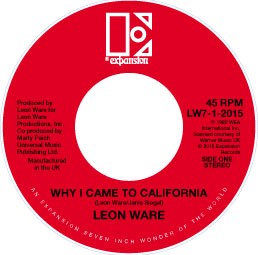 leon wareLEON WARE Why I Came To California c/w Rockin’ You Eternally