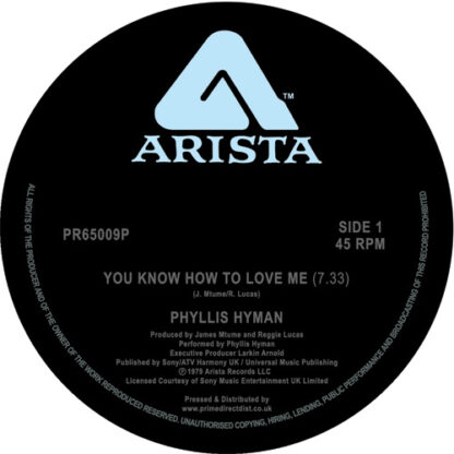 Phyllis Hyman You Know How to Love Me (Long Version) / Living Inside Your Love ARISTA