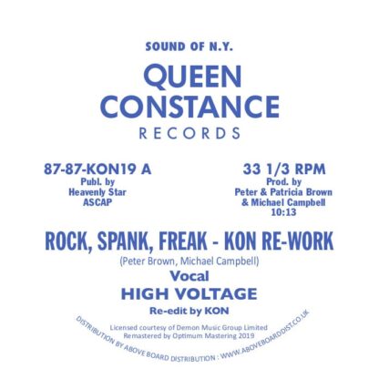 High Voltage / Chain Reaction TITLE Rock, Spank, Freak (KON Re-work) / Dance Freak (Moplen Re-freak) LABEL Queen Constance