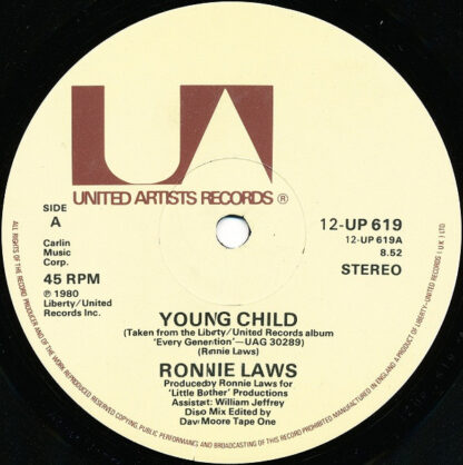 Ronnie Laws - Young Child (United Artists)12" Used : VG+