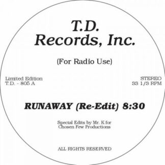 The Salsoul Orchestra /Venus Dodson - Runaway/Shining  Mr K Edits (TD Records Inc US) 12"