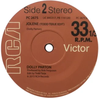Dolly Parton 'Jolene' (Todd Terje Edit 7") (Unknown US) 7" PRE-ORDER