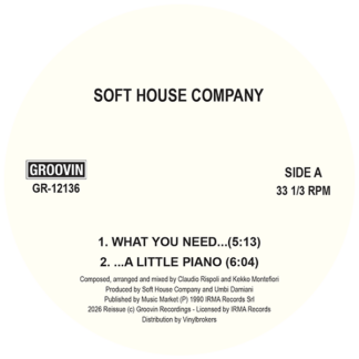 Soft House Company/Keytronics Ensemble - What You Need/Calypso Of House (Groovin Italy) 12"